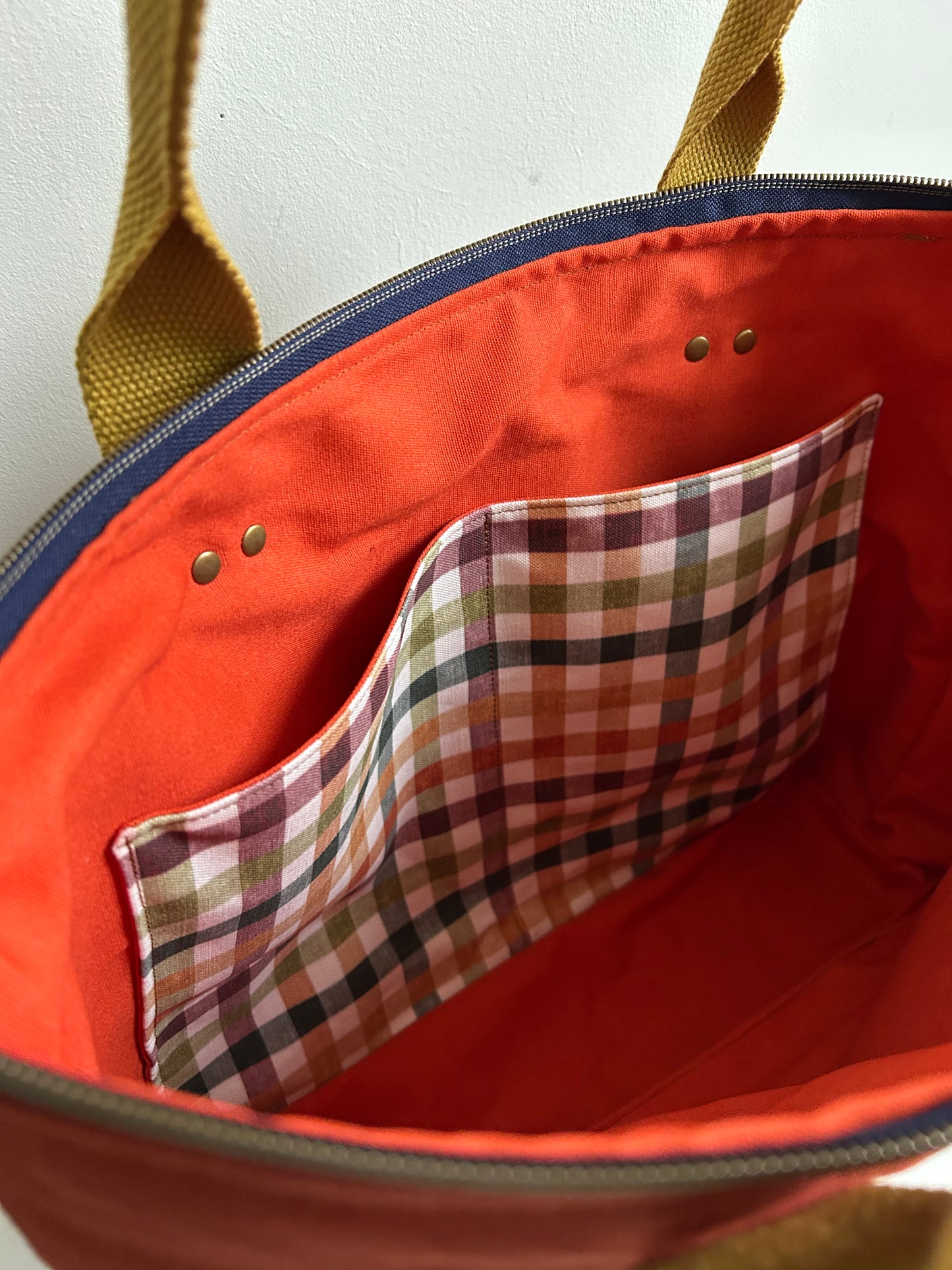 Everyday Bag Burnt Orange Gingham