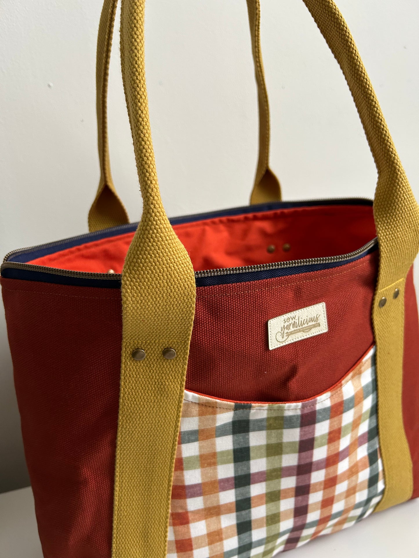 Everyday Bag Burnt Orange Gingham