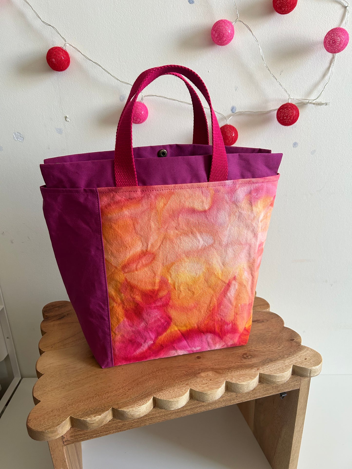 Ice Dyed Medium Snaps Bag 🧡🩷🧡